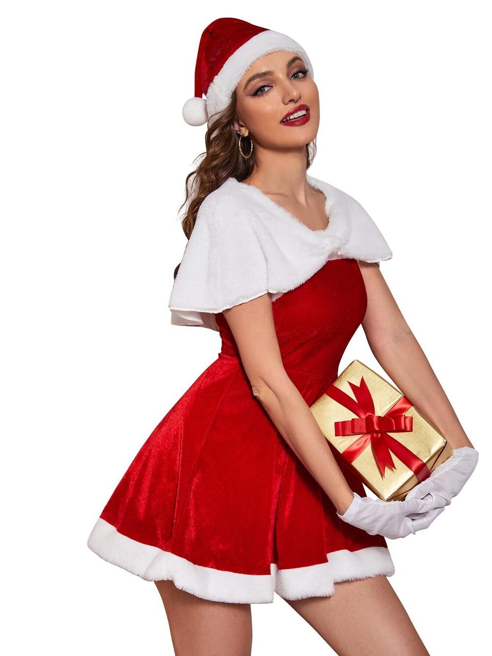 6392 Santa Costume Cosplay Mrs. Claus Christmas Dress Sweet Santa Dress